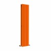 Lulea 1600 x 340mm Bright Orange Double Flat Panel Vertical Designer Radiator