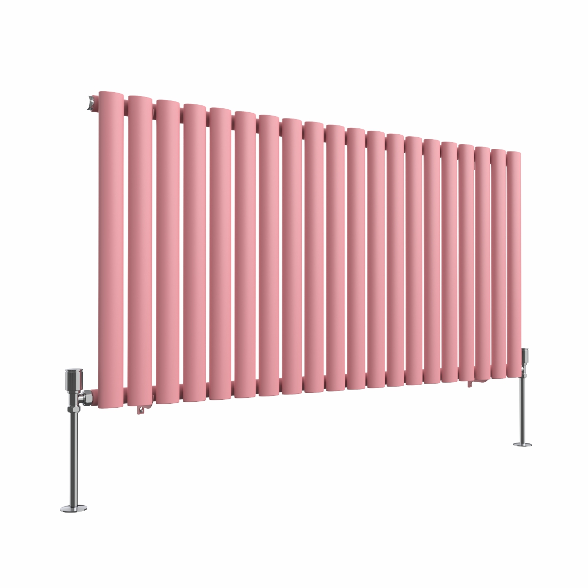 Norden 600 x 1181mm Rose Clair Pink Single Horizontal Oval Column Designer Radiator