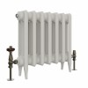 Classic  450 x 468mm  Porcelain White Triple Column Cast Iron Radiator - 7 Sections