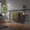 Lulea 600 x 550mm Black Gold Single Horizontal Flat Panel Designer Radiator