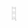 Fjord 1000 x 400mm Curved White Thermostatic Touch Control Wifi Electric Heated Towel Rail