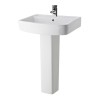Boston 600mm 1TH Basin with Full Pedestal
