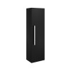 Calm Matt Black Wall Mounted Tall Bathroom Storage Unit