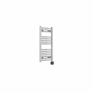 Fjord 800 x 400mm Curved Chrome Thermostatic Wifi Control Electric Heated Towel Rail