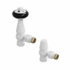 Traditional Thermostatic Angled Radiator Valves - White
