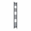 Bergen 1800 x 300mm Straight Anthracite Thermostatic Touch Control Electric Heated Towel Rail