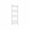 Fjord 1400 x 600mm Curved White Thermostatic Touch Control Electric Heated Towel Rail
