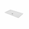Essentials 1300 x 700mm Rectangle Stone Shower Tray White