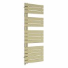 Kristiansund 1380 x 500mm Brushed Brass Simple Electric Heated Towel Rail