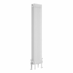Bern 1500 x 290mm White Four Column Vertical Traditional Radiator