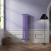 Bern 1500 x 380mm Elegant Purple Double Column Vertical Traditional Radiator