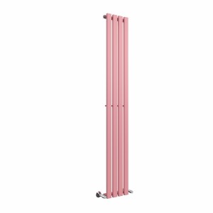 Lulea 1800 x 270mm Rose Clair Pink Single Vertical Flat Panel Designer Radiator