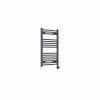 Fjord 800 x 500mm Curved Anthracite Thermostatic Touch Control Electric Heated Towel Rail