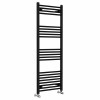 Bergen 1400 x 500mm Straight Black Heated Towel Rail
