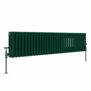 Bern Moss Green Horizontal Column Radiator - Choice of Size