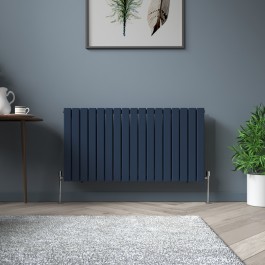 Karlstad 600 x 1158mm Sapphire Blue Double Horizontal Flat Panel ...