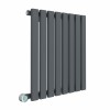 Lulea 600 x 550mm Anthracite Horizontal Flat Panel Wifi Electric Radiator - 600W