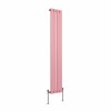 Karlstad 1600 x 274mm Rose Clair Pink Single Flat Panel Vertical Designer Radiator