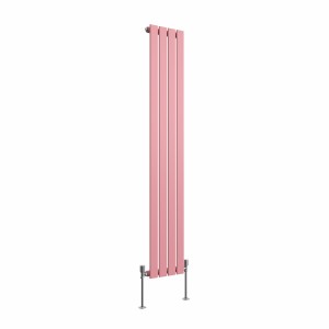 Karlstad 1600 x 274mm Rose Pink Single Vertical Flat Panel Designer Radiator