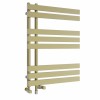 Koli 800 x 600mm Dual Fuel Brushed Brass Simple Electric Heated Towel Rail