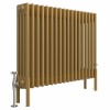 Bern 600 x 830mm Traditional Metallic Gold Horizontal Four Column Radiator