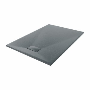 Terra - 1300x900mm Slate Effect Rectangle Shower Tray Anthracite