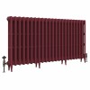 Classic  745 x 1460mm Farrow & Ball Eating Room Red Triple Column Cast Iron Radiator - 23 Sections