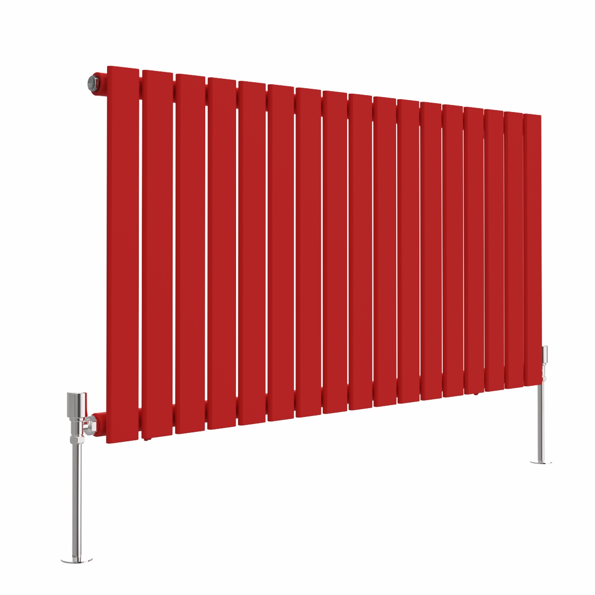 Karlstad 600 x 1158mm Signal Red Single Flat Panel Horizontal Designer Radiator