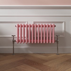 Bern Traditional Rose Clair Pink Horizontal Column Radiator - Choice Of Sizes