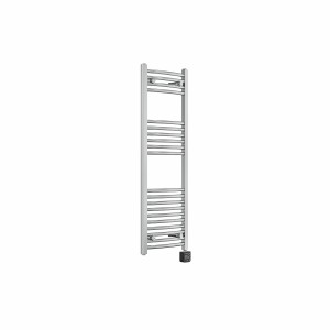 Fjord 1200 x 400mm Curved Chrome Thermostatic Wifi Control Electric Heated Towel Rail