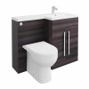 Calm Grey Right Hand Combination Vanity Unit with RAK-Tonique Toilet & Soft Close Seat & Concealed Cistern - 1100mm
