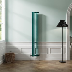 Bern 1800 x 290mm Blue Green Double Vertical Column Radiator