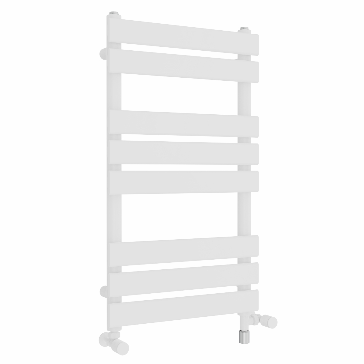 Juva 800 x 450mm Dual Fuel White Flat Panel Simple Electric Heated Towel Rail