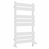 Juva 800 x 450mm Dual Fuel White Flat Panel Simple Electric Heated Towel Rail