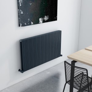 Carisa Monza Double 600 x 1040mm Anthracite Designer Aluminium Radiator