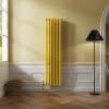 Bern 1800 x 470mm Zinc Yellow Triple Column Vertical Traditional Radiator