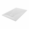 Terra - 1100x700mm Slate Effect Rectangle Shower Tray White