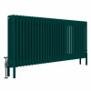 Bern 600 x 1460mm Traditional Blue Green Horizontal Four Column Radiator