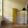 Bern 1500 x 380mm Zinc Yellow Four Column Vertical Traditional Radiator