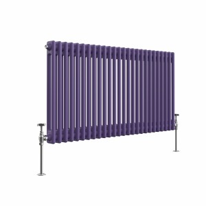 Bern 600 x 1190mm Elegant Purple Double Column Horizontal Traditional Radiator
