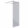 Wasdale 760mm Black Smoked Walk Through Wet Room Screen