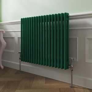 Bern 600 x 830mm Moss Green Double Horizontal Column Radiator