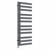 Kongsberg 1200 x 450mm Anthracite Thermostatic Touch Control Electric Towel Rail