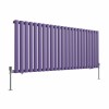 Norden 600 x 1417mm Elegant Purple Single Oval Column Horizontal Designer Radiator