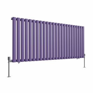 Norden 600 x 1417mm Elegant Purple Single Horizontal Oval Column Designer Radiator