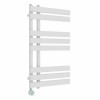 Koli 800 x 450mm White Thermostatic Touch Control Electric Heated Towel Rail