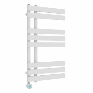 Koli 800 x 450mm White Thermostatic Touch Control Electric Heated Towel Rail