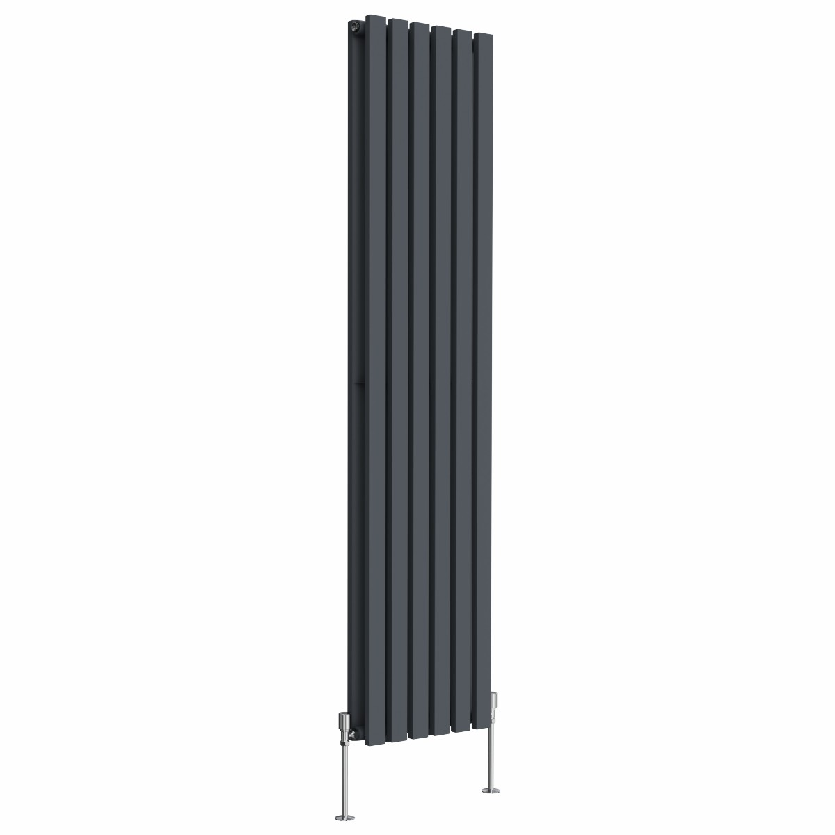 Lulea 1800 x 410mm Anthracite Double Vertical Flat Panel Designer Radiator