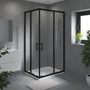 Ennerdale - 1000 x 800mm Corner Entry Shower Enclosure - Black