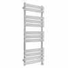 Juva 1200 x 500mm Chrome Flat Panel Thermostatic Touch Control Electric Heated Towel Rail